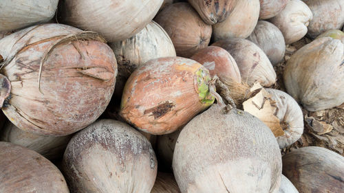 Full frame shot of pumpkins for sale at market stall