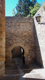 Stone wall of old building