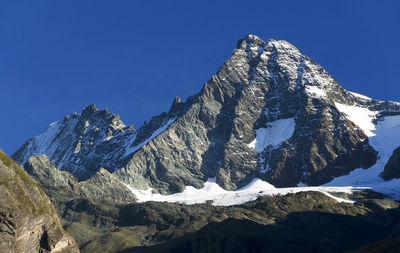 Scenic view of mountains against clear sky