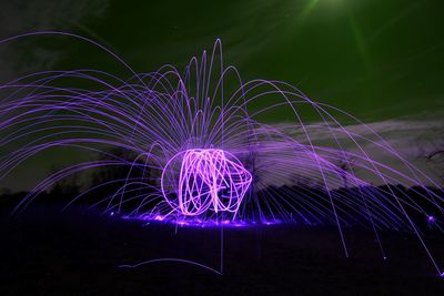 Close-up of illuminated sky at night