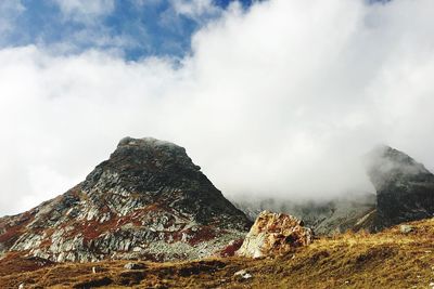 Scenic view of mountain against sky