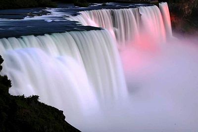 Scenic view of waterfall