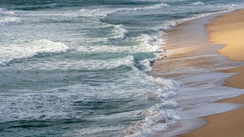 High angle view of beach