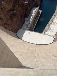 High angle view of bridge