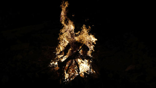 Close-up of bonfire