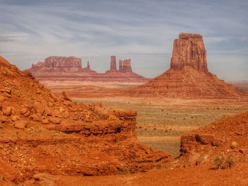 Scenic view of mountain range