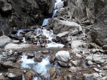 Rock formations in river