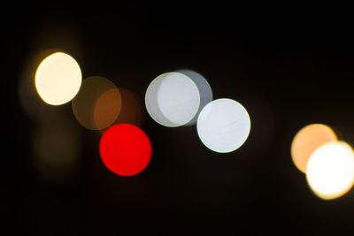 Defocused lights at night