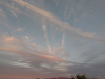 Low angle view of dramatic sky during sunset
