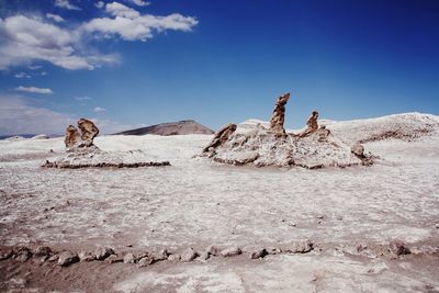 Scenic view of desert against sky