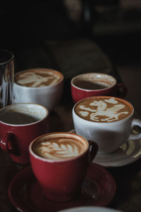 Close-up of coffee on table