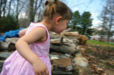 Girl on tree