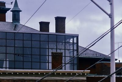 Low angle view of modern building against sky
