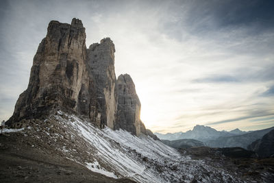 Rock formations against sky