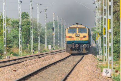 Train on railroad track