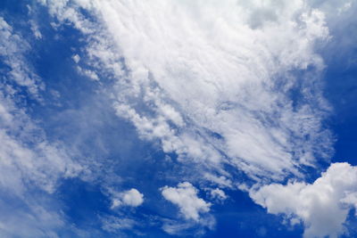 Low angle view of clouds in sky