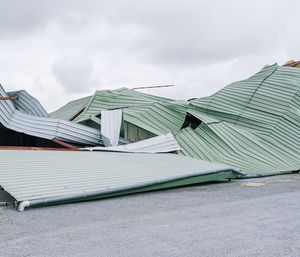 Built structure against cloudy sky