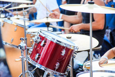 Close-up of musical equipment