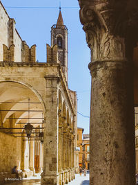 Low angle view of historical building against clear sky