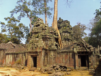 Low angle view of old ruin