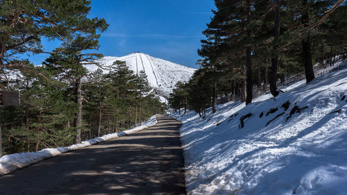 Snow covered mountain against sky