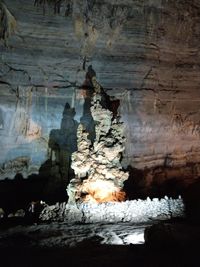 Rock formation in cave