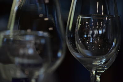 Close-up of wine glass on table