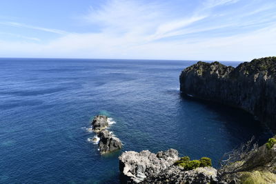 Scenic view of sea against sky