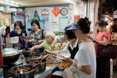 Group of people at restaurant