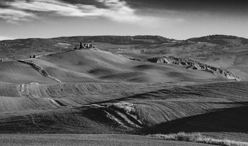 Scenic view of desert against sky