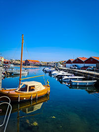 View of marina at harbor