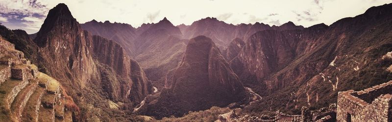 Scenic view of mountain against sky