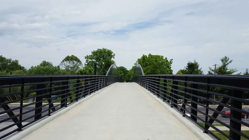 Footbridge against sky