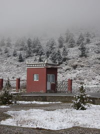 Snow covered field