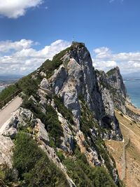 Panoramic view of gibraltar rock against sky