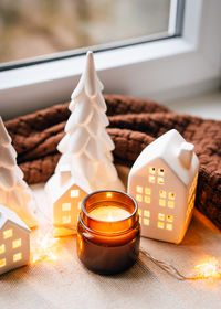 Close-up of cake on table