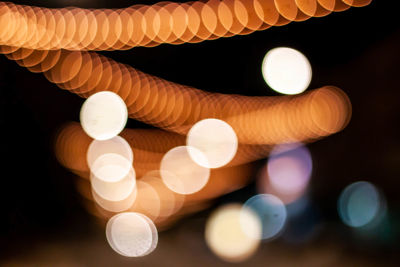 Defocused image of illuminated lights