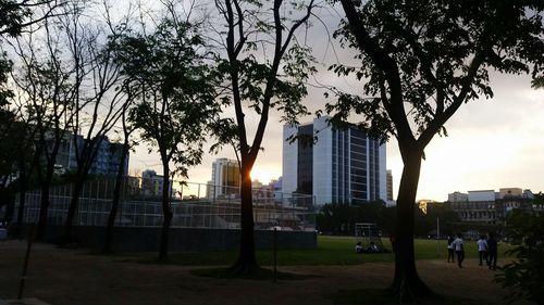 View of skyscrapers in city