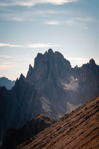 Scenic view of rocky mountains against sky