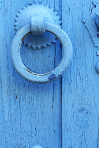 Full frame shot of blue door