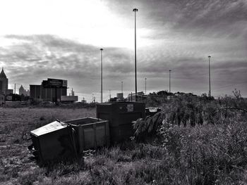 City street against cloudy sky