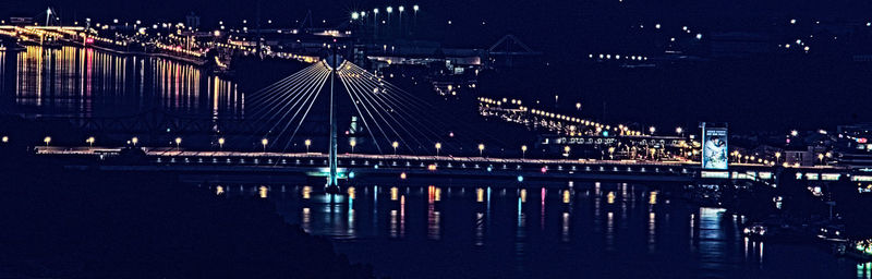 Reflection of city in water