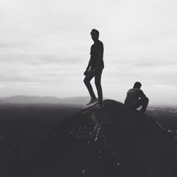 Man standing on mountain