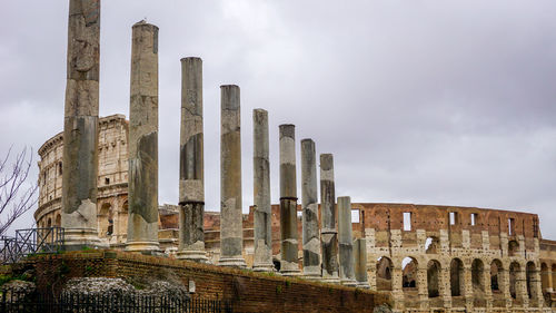 Low angle view of historical building against sky