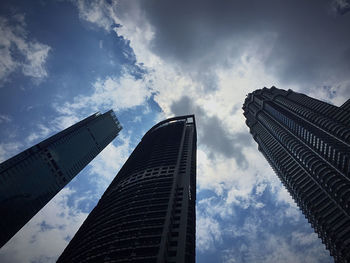 Low angle view of buildings against sky