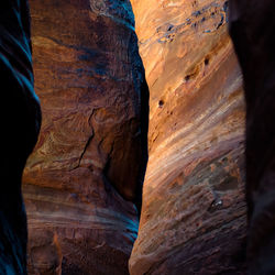 Low angle view of rock formation