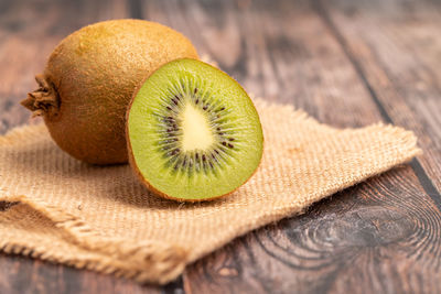 Close-up of fruits on table