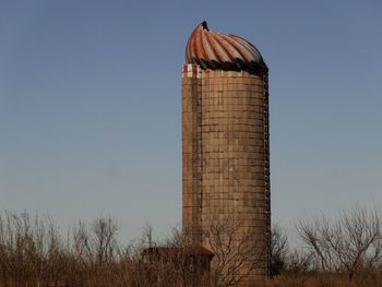 Low angle view of built structure against clear sky