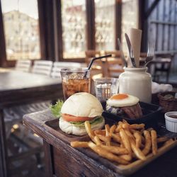 Close-up of food on table