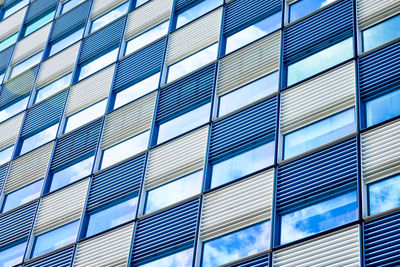 Modern building facade with windows close up